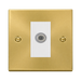 Click Deco Satin Brass Satellite Socket VPSB156MWH
