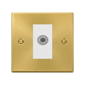 Click Deco Satin Brass Satellite Socket VPSB156MWH