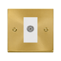 Click Deco Satin Brass Isolated TV Socket VPSB158MWH