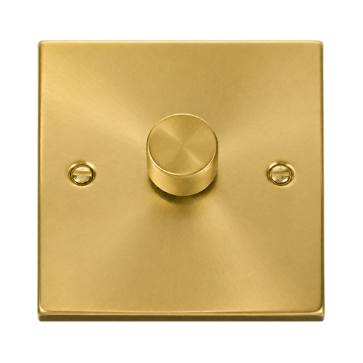 Click Deco Satin Brass 1G LED Dimmer Switch VPSB161