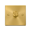 Click Deco Satin Brass 1G LED Dimmer Switch VPSB161