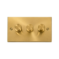 Click Deco Satin Brass 3G LED Dimmer Switch VPSB163