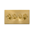 Click Deco Satin Brass 4G LED Dimmer Switch VPSB164
