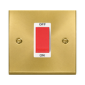 Click Deco Satin Brass 45A Cooker Switch VPSB200WH