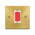 Click Deco Satin Brass 45A Cooker Switch VPSB200WH