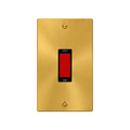 Click Deco Satin Brass 45A Cooker Switch VPSB202BK