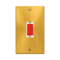 Click Deco Satin Brass 45A Cooker Switch VPSB202WH