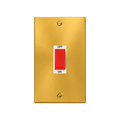 Click Deco Satin Brass 45A Cooker Switch VPSB202WH