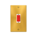Front view of Click Deco Satin Brass 45A Cooker Switch