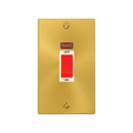 Click Deco Satin Brass 45A Cooker Switch with Neon VPSB203WH