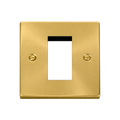 Click Deco Satin Brass Single Aperture Media Module VPSB310