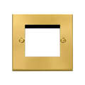 Click Deco Satin Brass Twin Aperture Media Module VPSB311