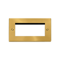Click Deco Satin Brass Quad Aperture Media Module VPSB312
