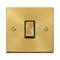 Click Deco Satin Brass 1G Light Switch VPSB411BK