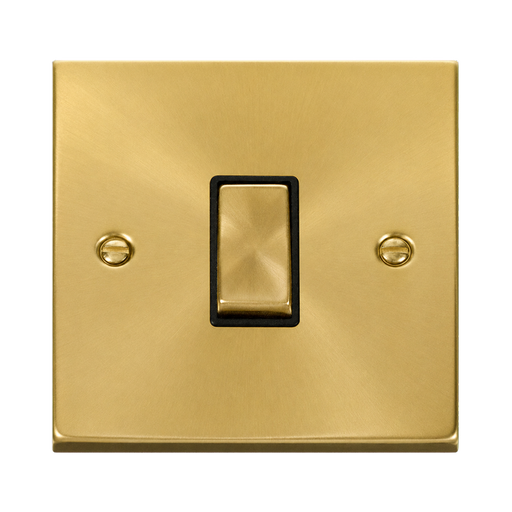 Click Deco Satin Brass 1G Light Switch VPSB411BK