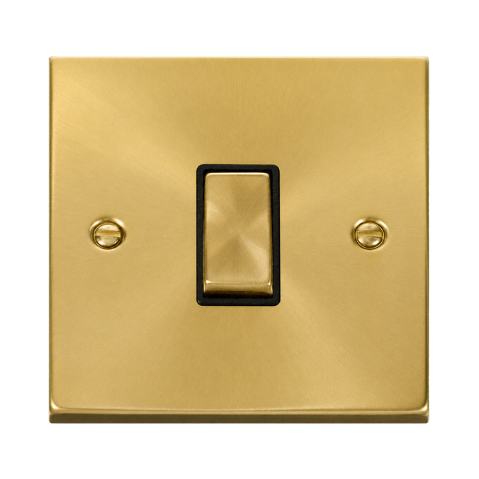 Click Deco Satin Brass 1G Light Switch VPSB411BK