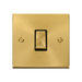 Front view of Click Deco Satin Brass 1G Light Switch