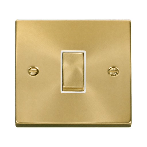 Click Deco Satin Brass 1G Light Switch VPSB411WH