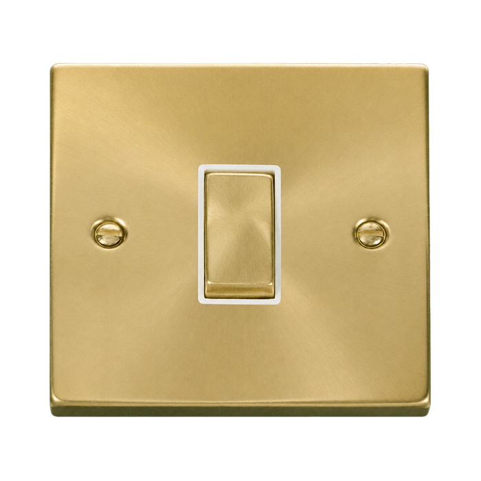 Click Deco Satin Brass 1G Light Switch VPSB411WH