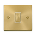 Click Deco Satin Brass 1G Light Switch VPSB411WH