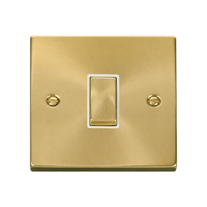 Click Deco Satin Brass 1G Light Switch VPSB411WH