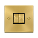 Front view of Click Deco Satin Brass 2W & Intermediate Switch