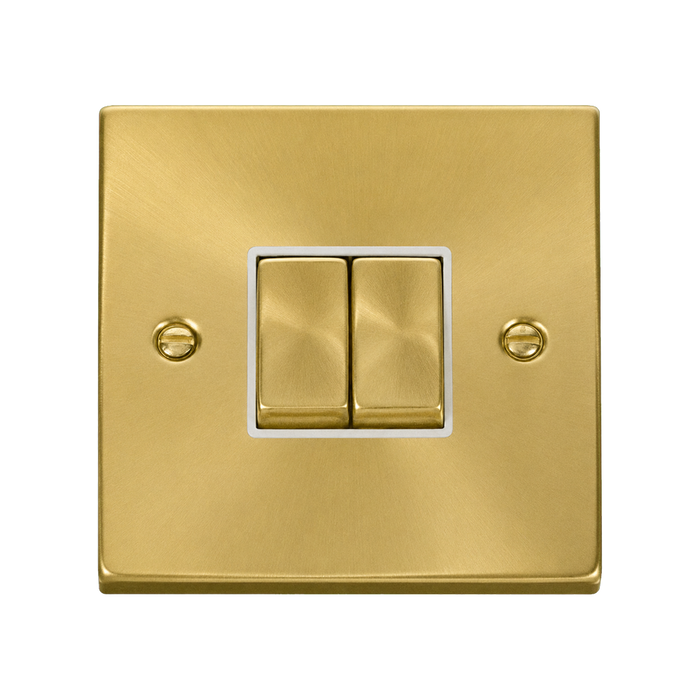 Click Deco Satin Brass 2W & Intermediate Switch VPSB4125WH