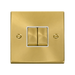 Front view of Click Deco Satin Brass 2W & Intermediate Switch