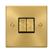 Click Deco Satin Brass 2G Light Switch VPSB412BK
