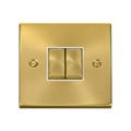 Click Deco Satin Brass 2G Light Switch VPSB412WH