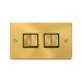 Front view of Click Deco Satin Brass 4G Light Switch