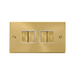 Front view of Click Deco Satin Brass 4G Light Switch