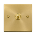 Click Deco Satin Brass 1G Toggle Switch VPSB421