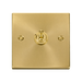 Front view of Click Deco Satin Brass 1G Toggle Switch