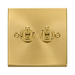 Click Deco Satin Brass 2G Toggle Switch VPSB422