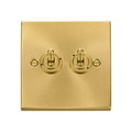 Click Deco Satin Brass 2G Toggle Switch VPSB422