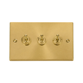 Click Deco Satin Brass 3G Toggle Switch VPSB423
