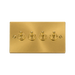 Front view of Click Deco Satin Brass 4G Toggle Switch