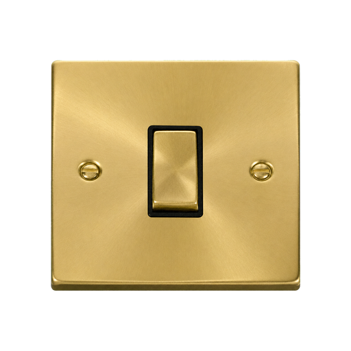 Front view of Click Deco Satin Brass Intermediate Switch