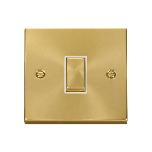 Front view of Click Deco Satin Brass Intermediate Switch