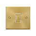 Front view of Click Deco Satin Brass Intermediate Switch