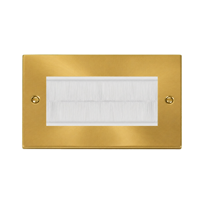 Click Deco Satin Brass 4G Cable Brush Outlet VPSB4BRUSHWH