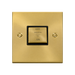 Front view of Click Deco Satin Brass 10A Fan Isolator Switch