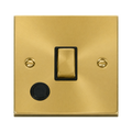 Click Deco Satin Brass 20A Double Pole Switch with Flex VPSB522BK