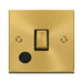 Click Deco Satin Brass 20A Double Pole Switch with Flex VPSB522BK