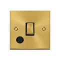 Click Deco Satin Brass 20A Double Pole Switch with Flex VPSB522BK