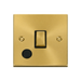 Front view of Click Deco Satin Brass 20A Double Pole Switch with Flex