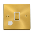 Click Deco Satin Brass 20A Double Pole Switch with Flex VPSB522WH
