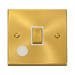Click Deco Satin Brass 20A Double Pole Switch with Flex VPSB522WH