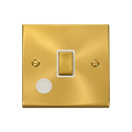 Click Deco Satin Brass 20A Double Pole Switch with Flex VPSB522WH